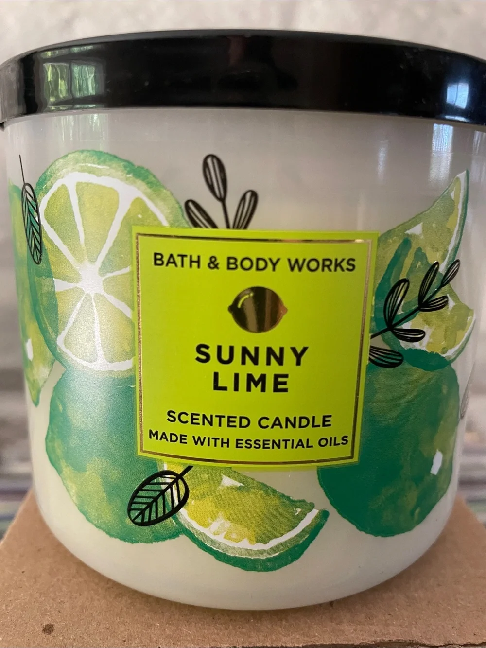 Bath & Body works new “Sunny Lime” 3 wick candle